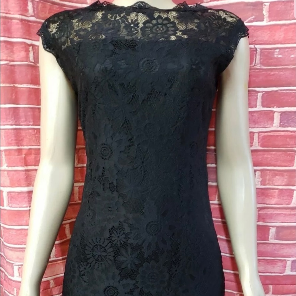 Stanzin black lace cocktail dress. Size small.